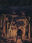 Joseph Wright, An Iron Forge Viewed from Without
